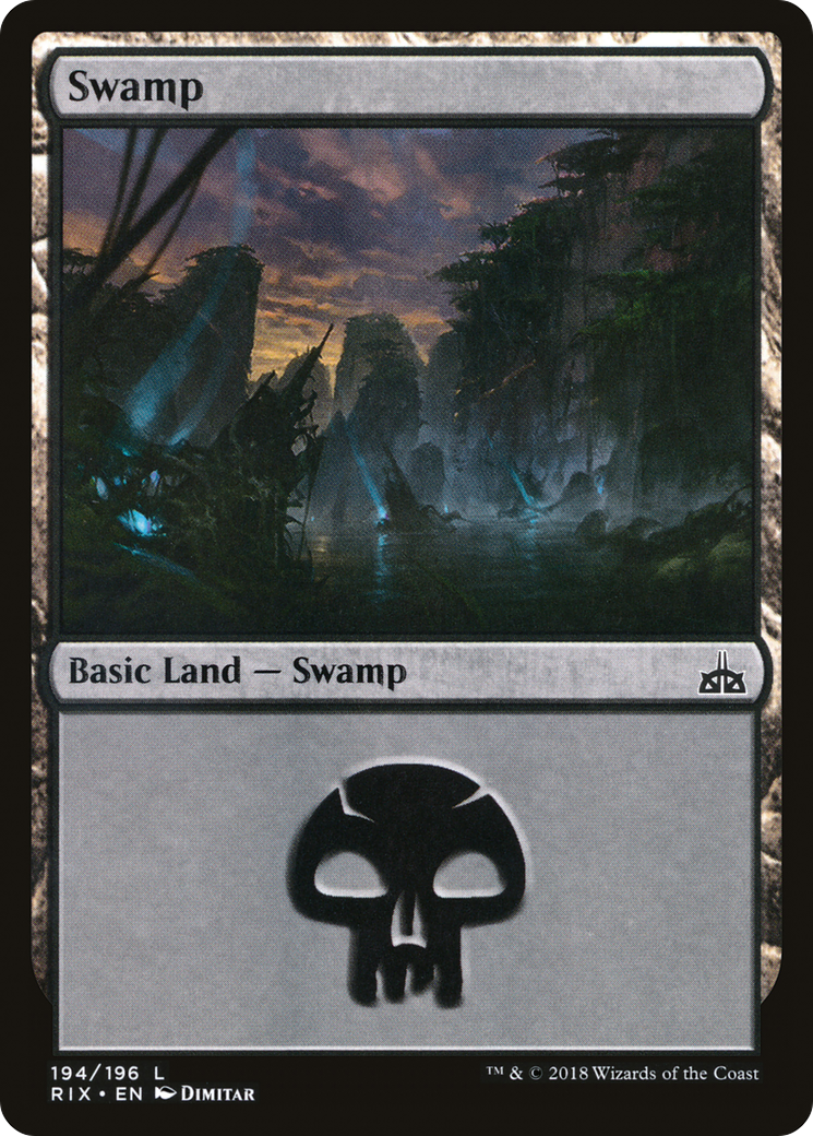 Swamp (RIX-194) - Rivals of Ixalan - Premium MTG Single from Wizards of the Coast - Just $0.15! Shop now at Game Crave Tournament Store