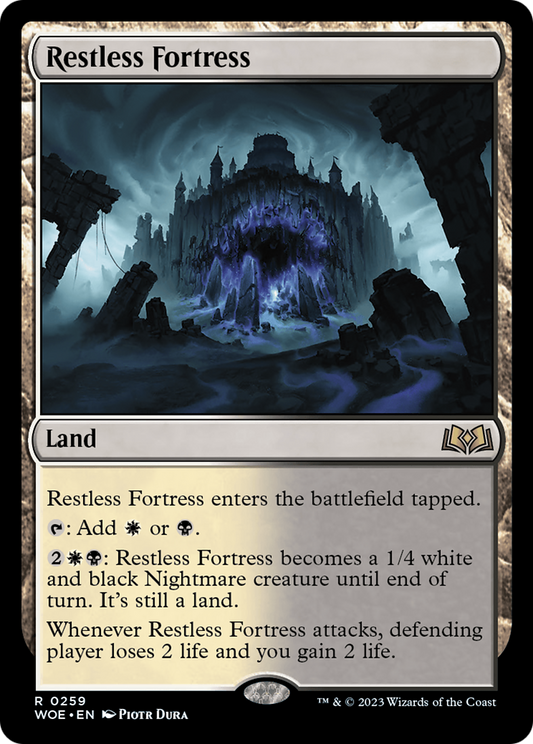 Restless Fortress (WOE-259) - Wilds of Eldraine Foil - Premium MTG Single from Wizards of the Coast - Just $0.42! Shop now at Game Crave Tournament Store