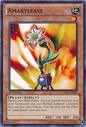 Amarylease (CBLZ-EN004) - Cosmo Blazer 1st Edition - Premium Yugioh Single from Konami - Just $0.25! Shop now at Game Crave Tournament Store