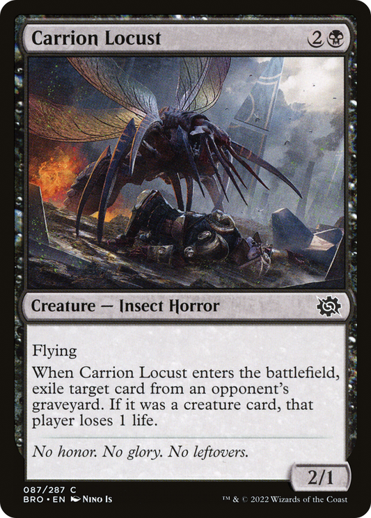 Carrion Locust (BRO-087) - The Brothers' War - Premium MTG Single from Wizards of the Coast - Just $0.25! Shop now at Game Crave Tournament Store