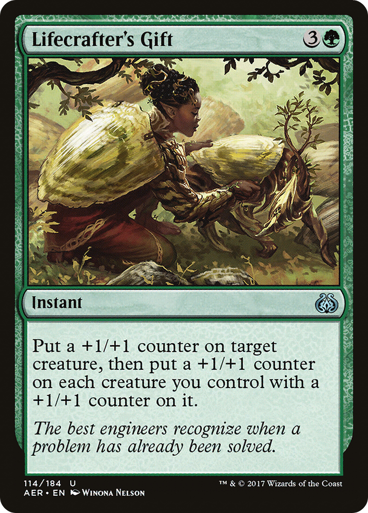Lifecrafter's Gift (AER-114) - Aether Revolt - Premium MTG Single from Wizards of the Coast - Just $0.25! Shop now at Game Crave Tournament Store