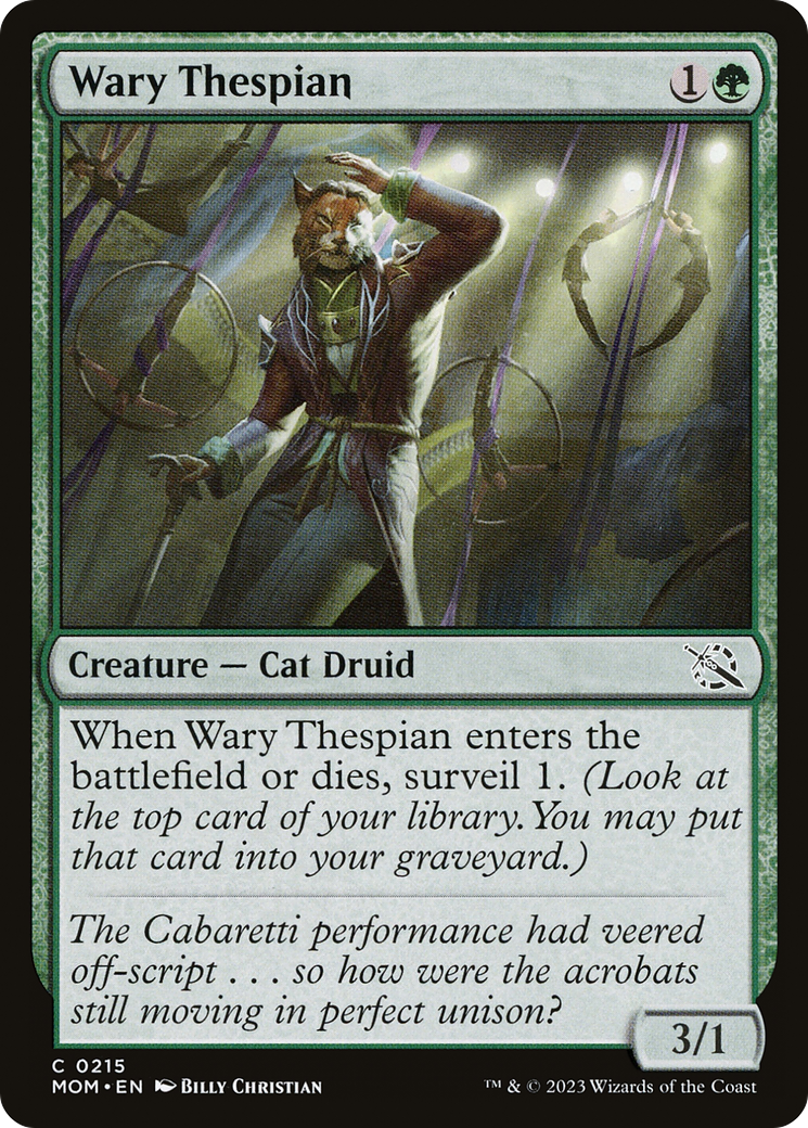 Wary Thespian (MOM-215) - March of the Machine Foil - Premium MTG Single from Wizards of the Coast - Just $0.08! Shop now at Game Crave Tournament Store