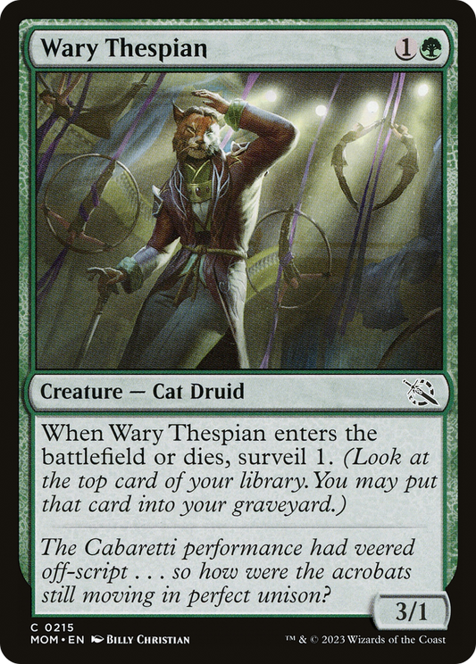Wary Thespian (MOM-215) - March of the Machine Foil - Premium MTG Single from Wizards of the Coast - Just $0.08! Shop now at Game Crave Tournament Store
