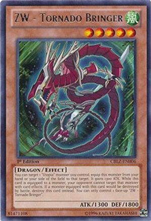 ZW - Tornado Bringer (CBLZ-EN006) - Cosmo Blazer 1st Edition - Premium Yugioh Single from Konami - Just $0.25! Shop now at Game Crave Tournament Store