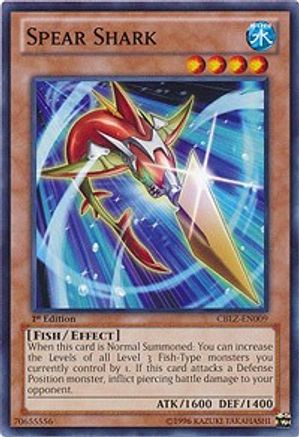 Spear Shark (CBLZ-EN009) - Cosmo Blazer Unlimited - Premium Yugioh Single from Konami - Just $0.25! Shop now at Game Crave Tournament Store