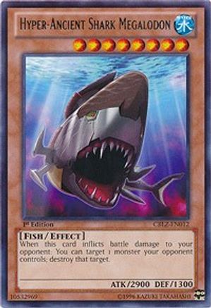 Hyper-Ancient Shark Megalodon (CBLZ-EN012) - Cosmo Blazer 1st Edition - Premium Yugioh Single from Konami - Just $0.25! Shop now at Game Crave Tournament Store