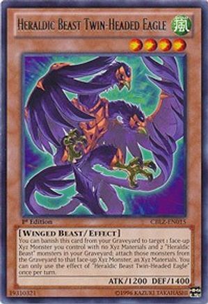 Heraldic Beast Twin-Headed Eagle (CBLZ-EN015) - Cosmo Blazer Unlimited - Premium Yugioh Single from Konami - Just $0.25! Shop now at Game Crave Tournament Store