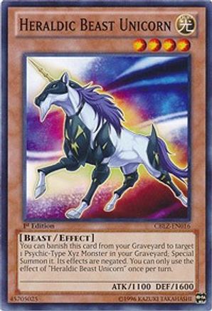 Heraldic Beast Unicorn (CBLZ-EN016) - Cosmo Blazer Unlimited - Premium Yugioh Single from Konami - Just $0.25! Shop now at Game Crave Tournament Store