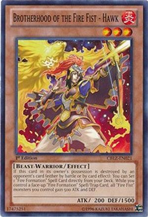 Brotherhood of the Fire Fist - Hawk (CBLZ-EN021) - Cosmo Blazer Unlimited - Premium Yugioh Single from Konami - Just $0.25! Shop now at Game Crave Tournament Store