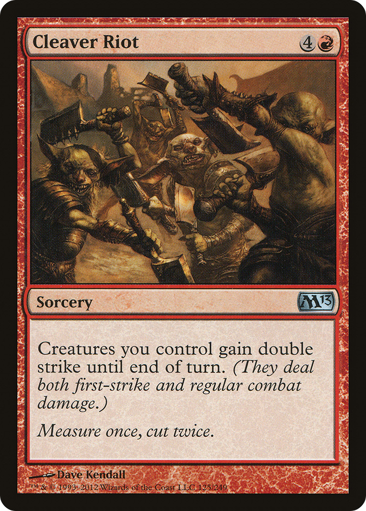 Cleaver Riot (M13-125) - Magic 2013 Foil - Premium MTG Single from Wizards of the Coast - Just $0.08! Shop now at Game Crave Tournament Store