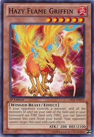 Hazy Flame Griffin (CBLZ-EN029) - Cosmo Blazer Unlimited - Premium Yugioh Single from Konami - Just $0.25! Shop now at Game Crave Tournament Store