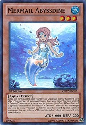 Mermail Abyssdine (CBLZ-EN032) - Cosmo Blazer 1st Edition - Premium Yugioh Single from Konami - Just $1.30! Shop now at Game Crave Tournament Store