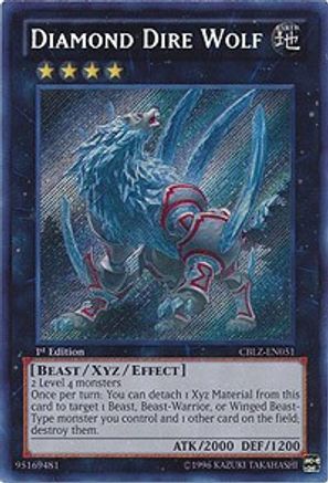 Diamond Dire Wolf (CBLZ-EN051) - Cosmo Blazer Unlimited - Premium Yugioh Single from Konami - Just $6.47! Shop now at Game Crave Tournament Store