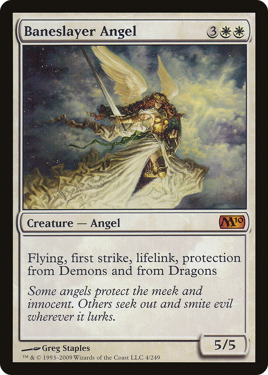 Baneslayer Angel (M10-004) - Magic 2010 Foil - Premium MTG Single from Wizards of the Coast - Just $12.04! Shop now at Game Crave Tournament Store