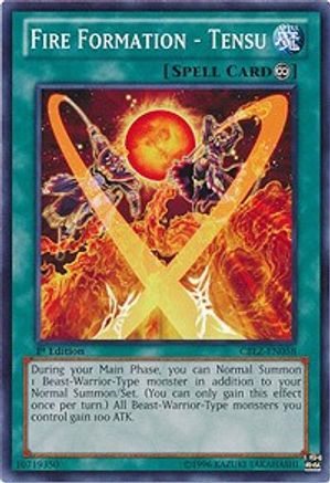 Fire Formation - Tensu (CBLZ-EN058) - Cosmo Blazer Unlimited - Premium Yugioh Single from Konami - Just $0.25! Shop now at Game Crave Tournament Store
