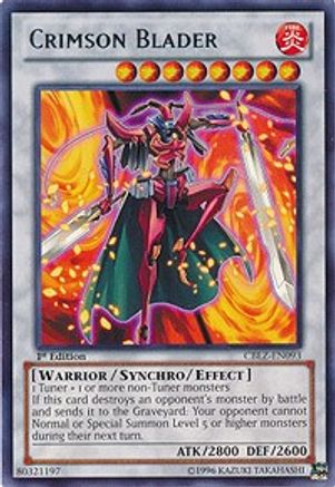 Crimson Blader (CBLZ-EN093) - Cosmo Blazer 1st Edition - Premium Yugioh Single from Konami - Just $0.94! Shop now at Game Crave Tournament Store
