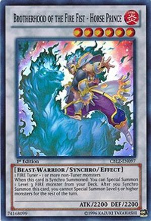Brotherhood of the Fire Fist - Horse Prince (CBLZ-EN097) - Cosmo Blazer 1st Edition - Premium Yugioh Single from Konami - Just $4.23! Shop now at Game Crave Tournament Store