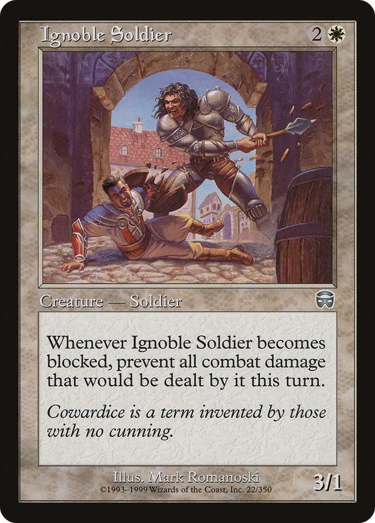 Ignoble Soldier (MMQ-022) - Mercadian Masques Foil - Premium MTG Single from Wizards of the Coast - Just $0.08! Shop now at Game Crave Tournament Store