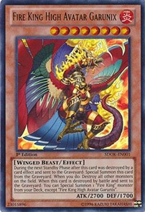 Fire King High Avatar Garunix (SDOK-EN001) - Structure Deck: Onslaught of the Fire Kings 1st Edition - Premium Yugioh Single from Konami - Just $2.26! Shop now at Game Crave Tournament Store