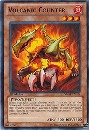 Volcanic Counter (SDOK-EN014) - Structure Deck: Onslaught of the Fire Kings 1st Edition - Premium Yugioh Single from Konami - Just $0.80! Shop now at Game Crave Tournament Store