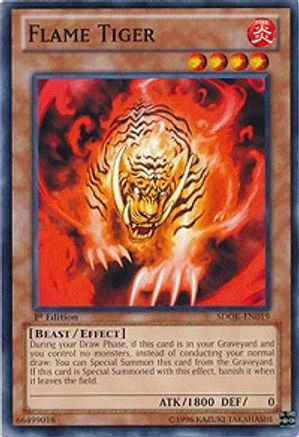 Flame Tiger (SDOK-EN019) - Structure Deck: Onslaught of the Fire Kings 1st Edition - Premium Yugioh Single from Konami - Just $0.25! Shop now at Game Crave Tournament Store