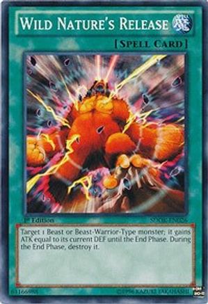 Wild Nature's Release (SDOK-EN026) - Structure Deck: Onslaught of the Fire Kings 1st Edition - Premium Yugioh Single from Konami - Just $0.25! Shop now at Game Crave Tournament Store