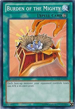 Burden of the Mighty (SDOK-EN030) - Structure Deck: Onslaught of the Fire Kings 1st Edition - Premium Yugioh Single from Konami - Just $0.26! Shop now at Game Crave Tournament Store