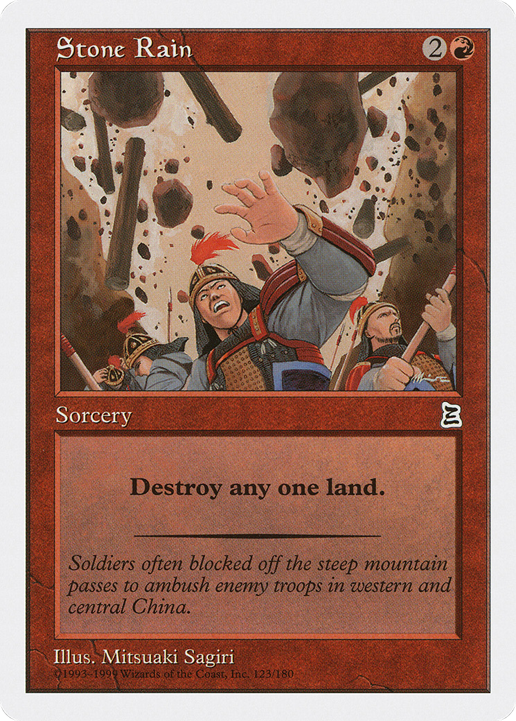 Stone Rain (PTK-123) - Portal Three Kingdoms - Premium MTG Single from Wizards of the Coast - Just $1.15! Shop now at Game Crave Tournament Store