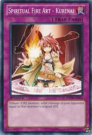 Spiritual Fire Art - Kurenai (SDOK-EN036) - Structure Deck: Onslaught of the Fire Kings 1st Edition - Premium Yugioh Single from Konami - Just $0.34! Shop now at Game Crave Tournament Store