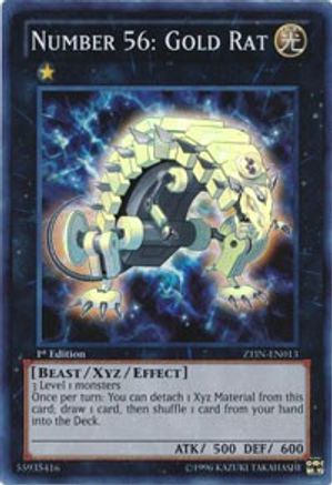 Number 56: Gold Rat (ZTIN-EN013) - 2013 Zexal Collection Tin 1st Edition - Premium Yugioh Single from Konami - Just $0.25! Shop now at Game Crave Tournament Store
