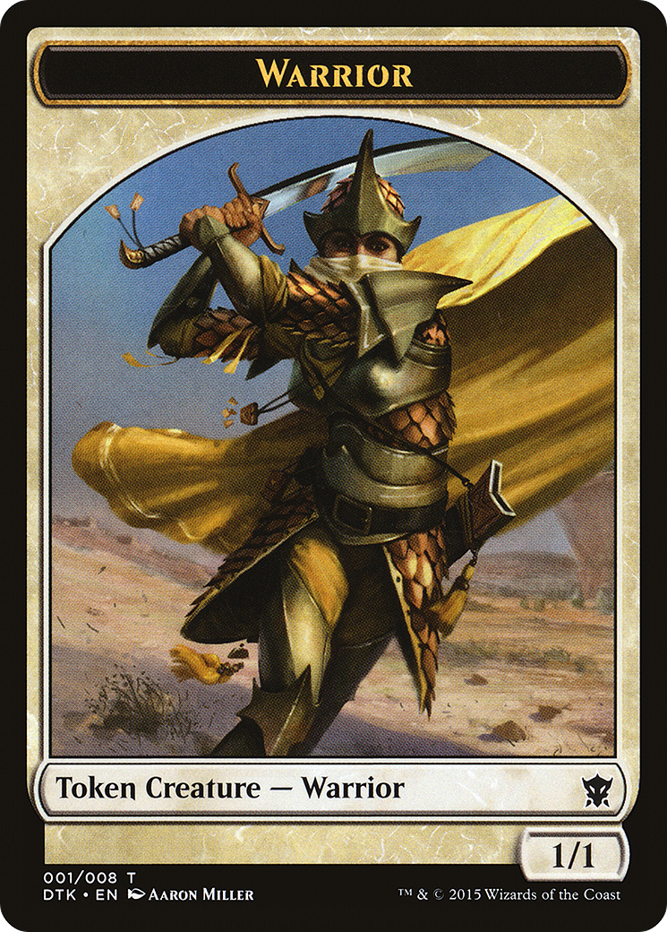Warrior (TDTK-001) - Dragons of Tarkir Tokens - Premium MTG Single from Wizards of the Coast - Just $0.10! Shop now at Game Crave Tournament Store