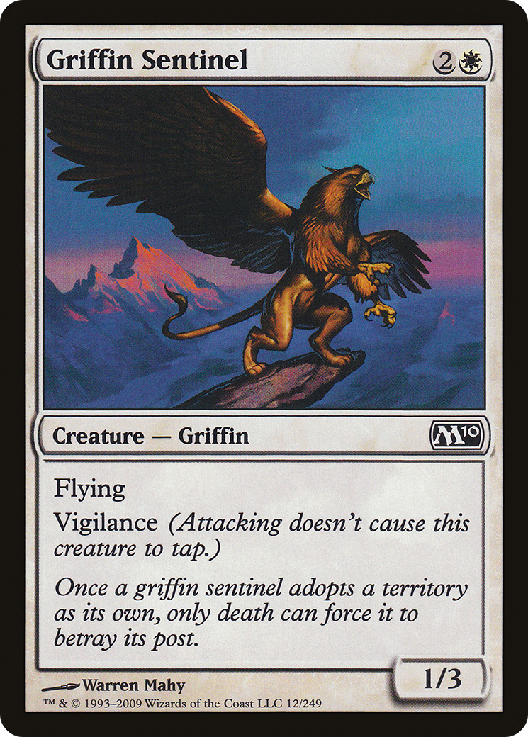 Griffin Sentinel (M10-012) - Magic 2010 Foil - Premium MTG Single from Wizards of the Coast - Just $0.08! Shop now at Game Crave Tournament Store