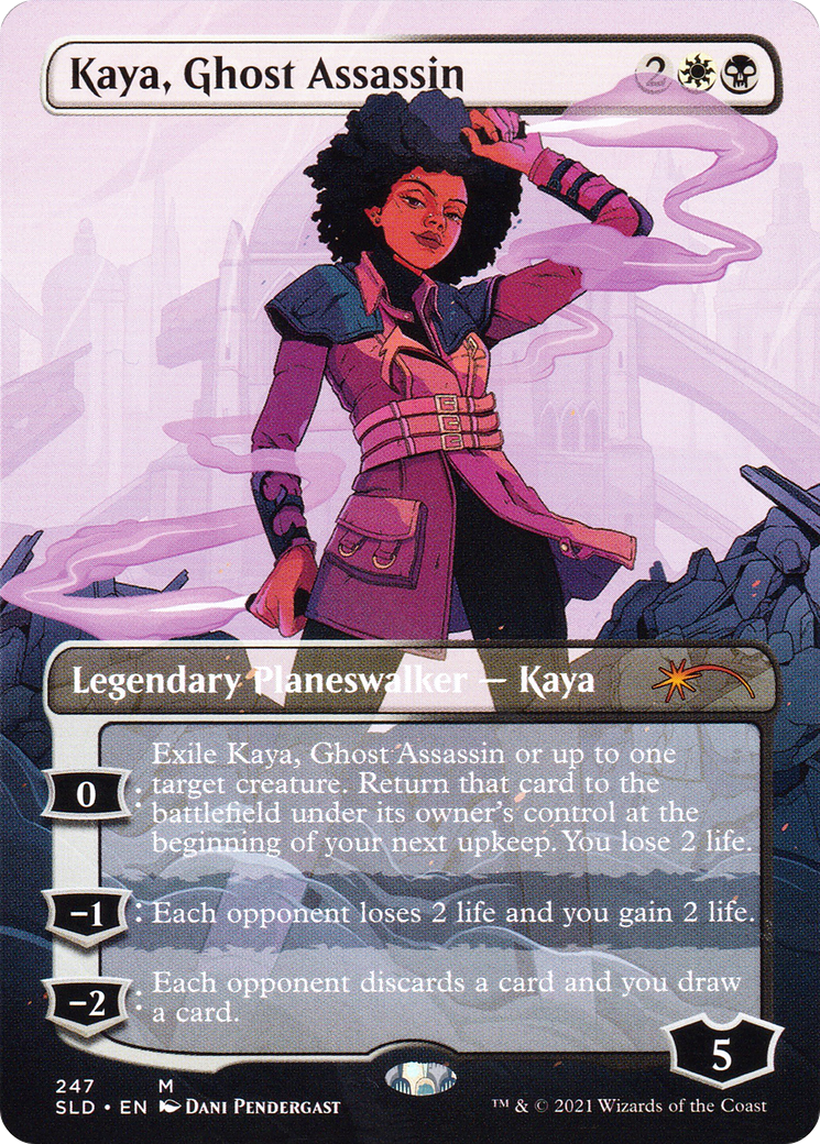 Kaya, Ghost Assassin (SLD-247) - Secret Lair Drop (Borderless) - Premium MTG Single from Wizards of the Coast - Just $1! Shop now at Game Crave Tournament Store