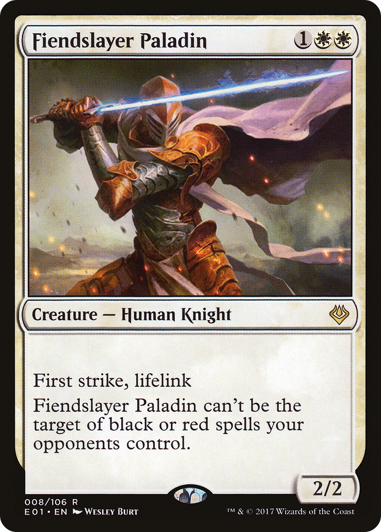 Fiendslayer Paladin (E01-008) - Archenemy: Nicol Bolas - Premium MTG Single from Wizards of the Coast - Just $0.20! Shop now at Game Crave Tournament Store