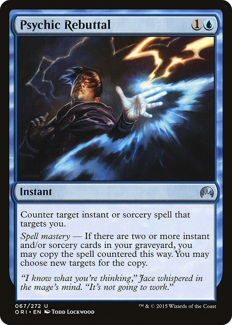 Psychic Rebuttal (ORI-067) - Magic Origins Foil - Premium MTG Single from Wizards of the Coast - Just $0.29! Shop now at Game Crave Tournament Store