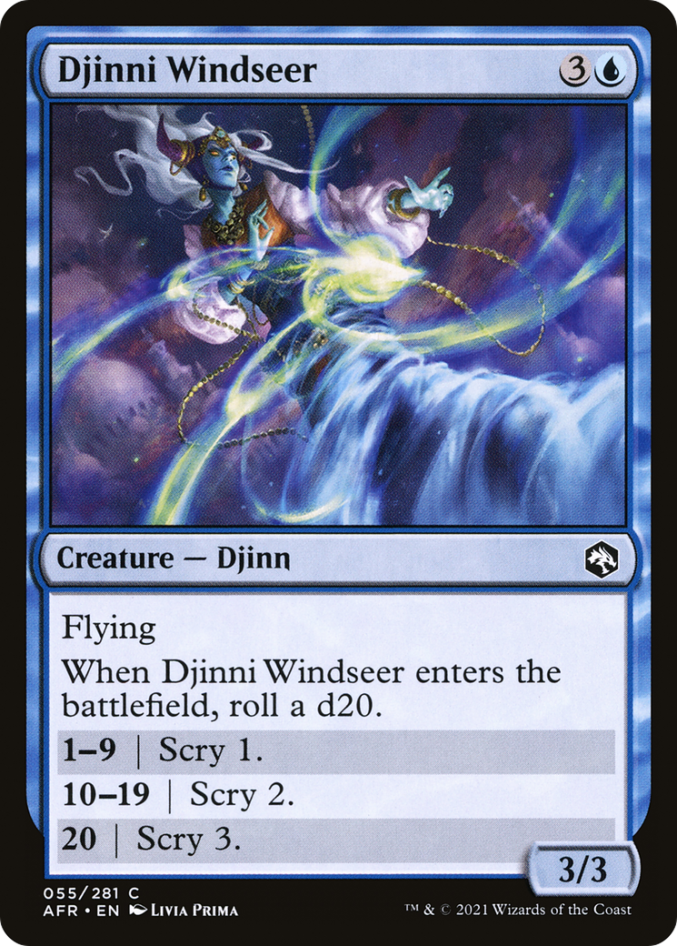 Djinni Windseer (AFR-055) - Adventures in the Forgotten Realms Foil - Premium MTG Single from Wizards of the Coast - Just $0.25! Shop now at Game Crave Tournament Store