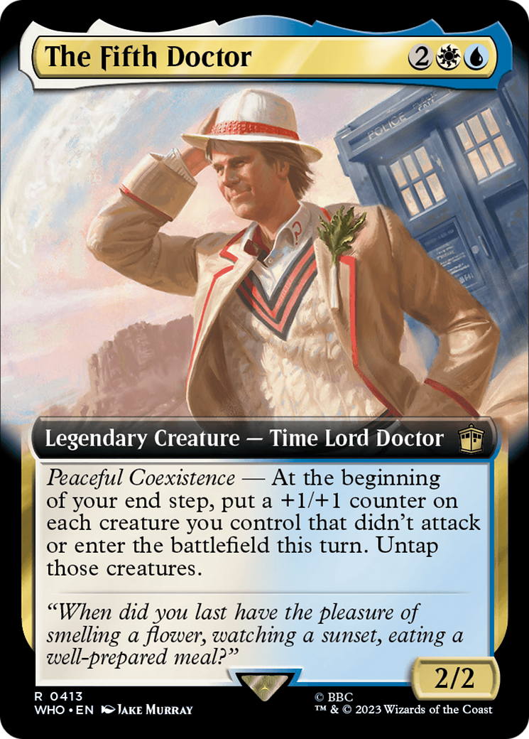 The Fifth Doctor (WHO-413) - Doctor Who: (Extended Art) - Premium MTG Single from Wizards of the Coast - Just $0.08! Shop now at Game Crave Tournament Store