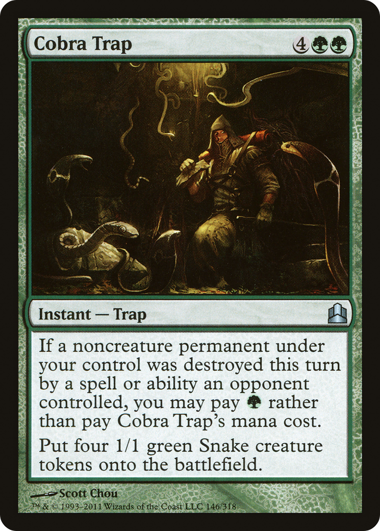 Cobra Trap (CMD-146) - Commander 2011 - Premium MTG Single from Wizards of the Coast - Just $0.18! Shop now at Game Crave Tournament Store