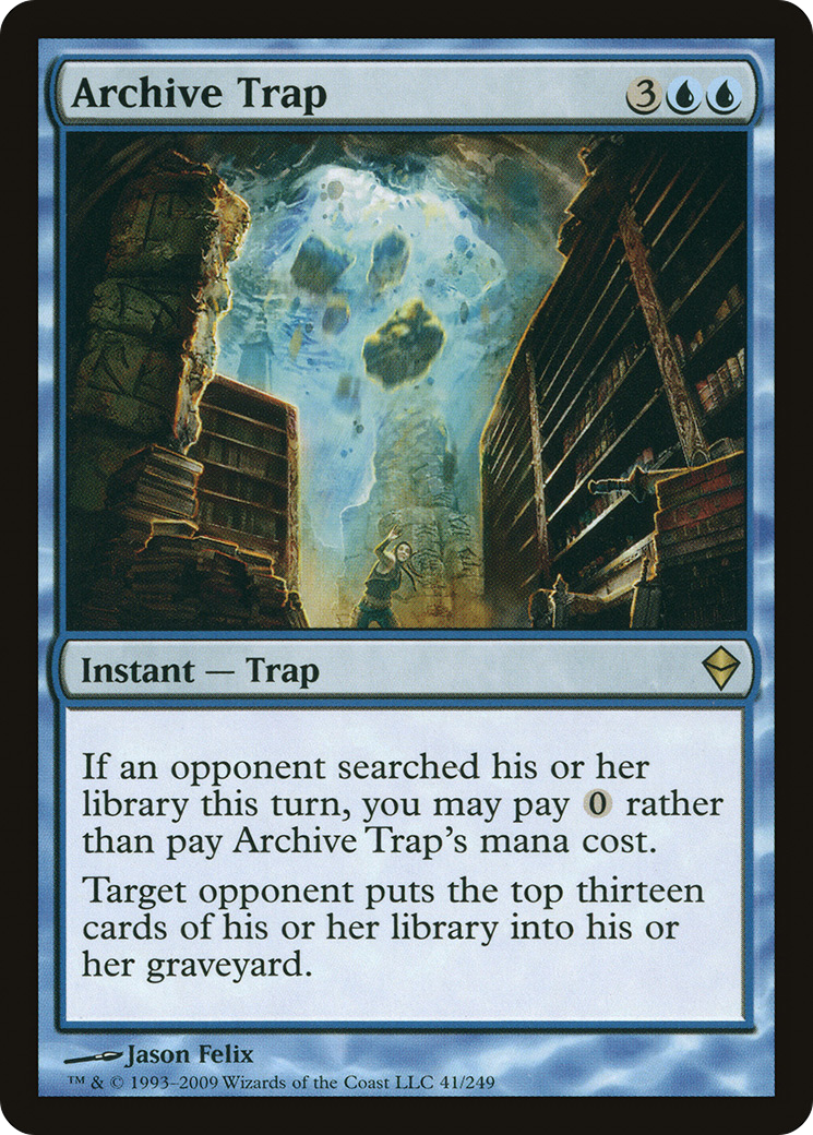 Archive Trap (ZEN-041) - Zendikar Foil - Premium MTG Single from Wizards of the Coast - Just $20.39! Shop now at Game Crave Tournament Store