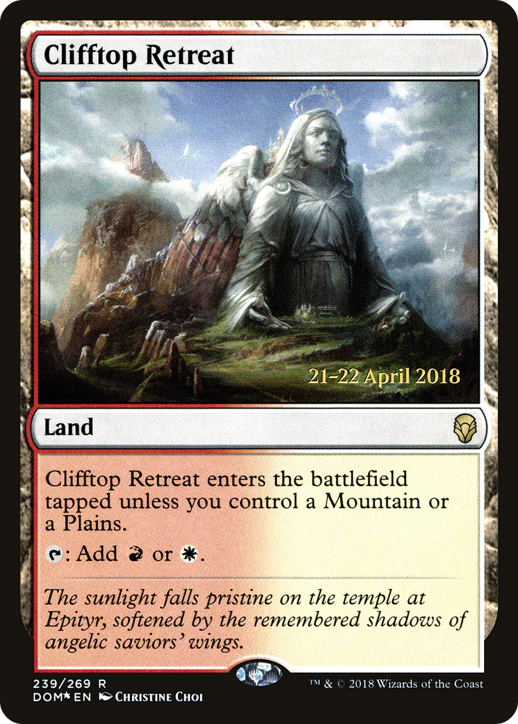 Clifftop Retreat (PDOM-239S) - Dominaria Promos Foil - Premium MTG Single from Wizards of the Coast - Just $1.06! Shop now at Game Crave Tournament Store