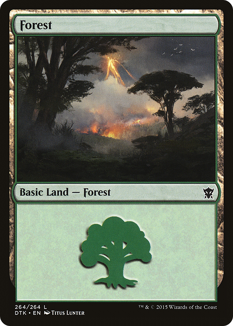 Forest (DTK-264) - Dragons of Tarkir Foil - Premium MTG Single from Wizards of the Coast - Just $0.32! Shop now at Game Crave Tournament Store
