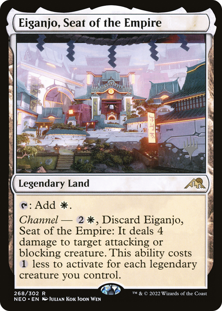 Eiganjo, Seat of the Empire (PNEO-268P) - Kamigawa: Neon Dynasty Promos Foil - Premium MTG Single from Wizards of the Coast - Just $1.94! Shop now at Game Crave Tournament Store