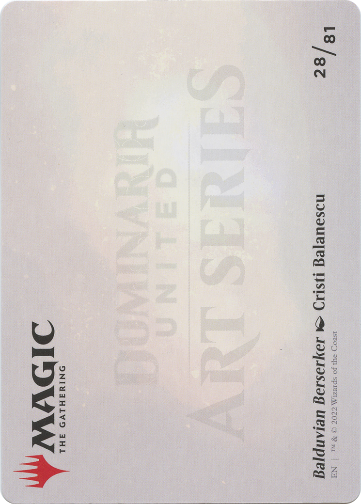 Balduvian Berserker // Balduvian Berserker (ADMU-028) - Dominaria United Art Series (Borderless) Foil - Premium MTG Single from Wizards of the Coast - Just $0! Shop now at Game Crave Tournament Store