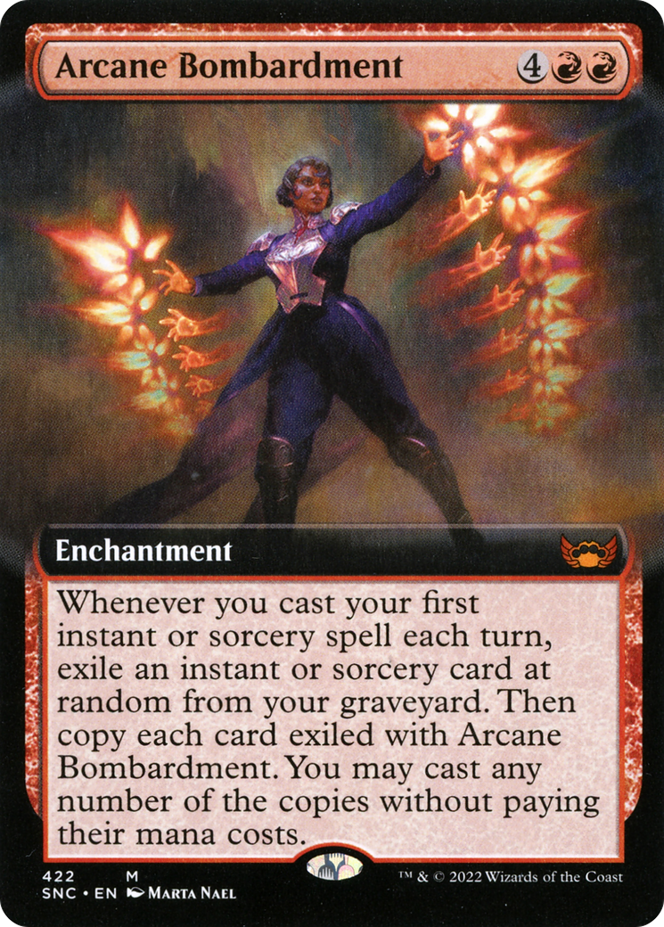 Arcane Bombardment (SNC-422) - Streets of New Capenna: (Extended Art) - Premium MTG Single from Wizards of the Coast - Just $0.48! Shop now at Game Crave Tournament Store