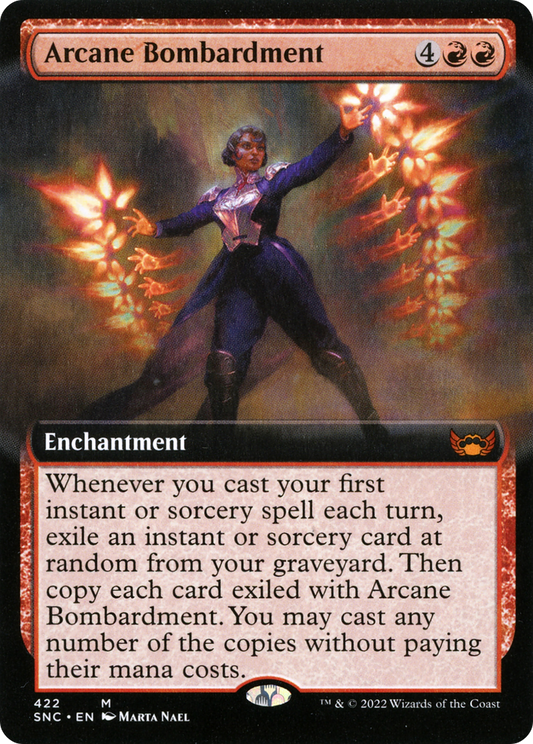 Arcane Bombardment (SNC-422) - Streets of New Capenna: (Extended Art) - Premium MTG Single from Wizards of the Coast - Just $0.48! Shop now at Game Crave Tournament Store