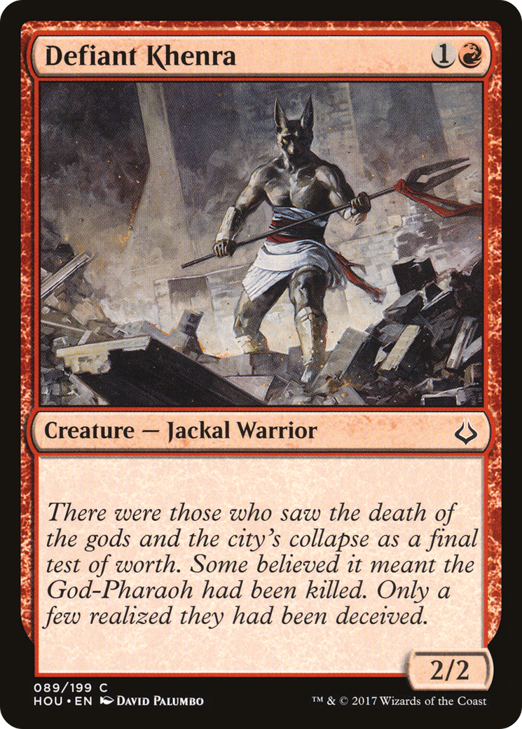 Defiant Khenra (HOU-089) - Hour of Devastation Foil - Premium MTG Single from Wizards of the Coast - Just $0.08! Shop now at Game Crave Tournament Store