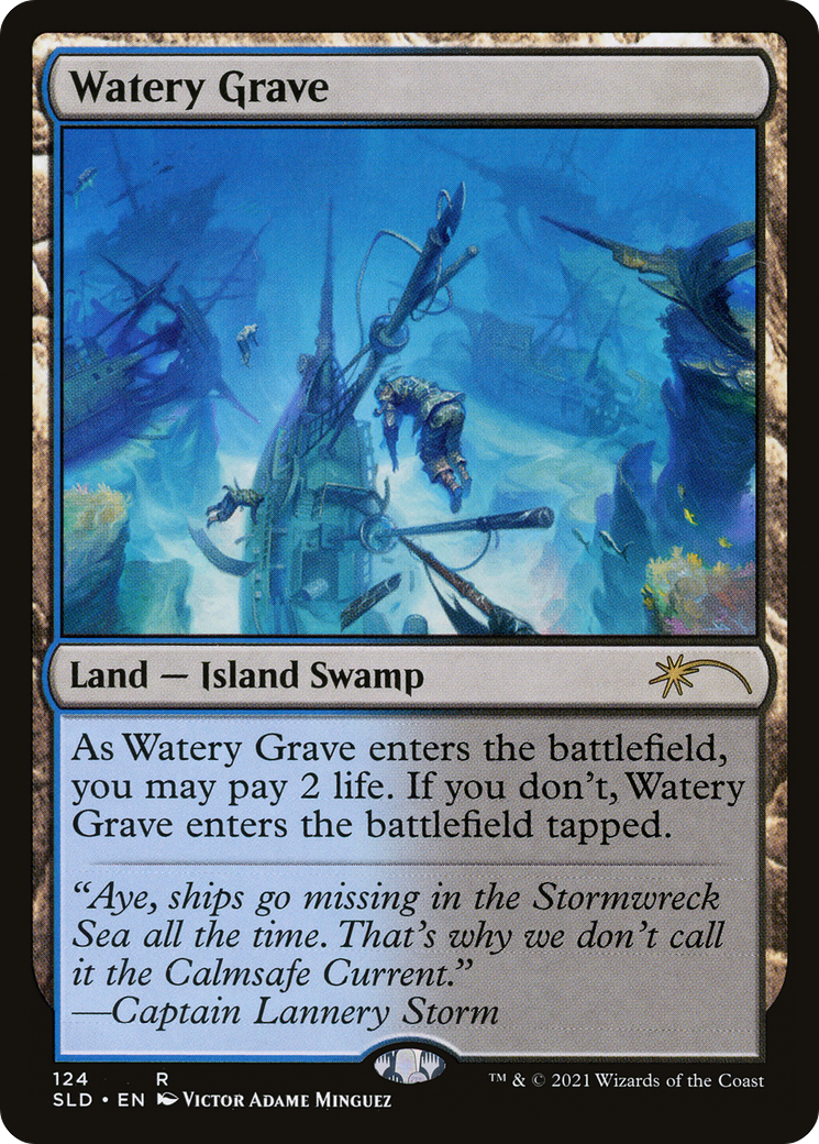Watery Grave (SLD-124) - Secret Lair Drop - Premium MTG Single from Wizards of the Coast - Just $13.94! Shop now at Game Crave Tournament Store