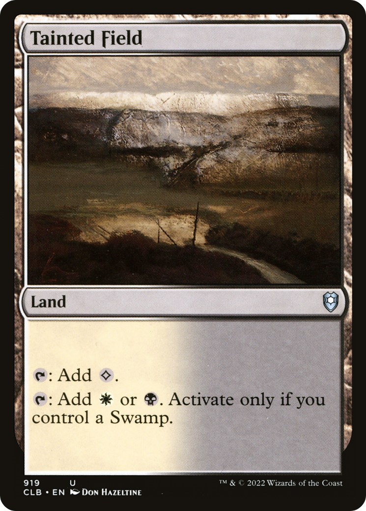 Tainted Field (CLB-919) - Commander Legends: Battle for Baldur's Gate - Premium MTG Single from Wizards of the Coast - Just $0.08! Shop now at Game Crave Tournament Store