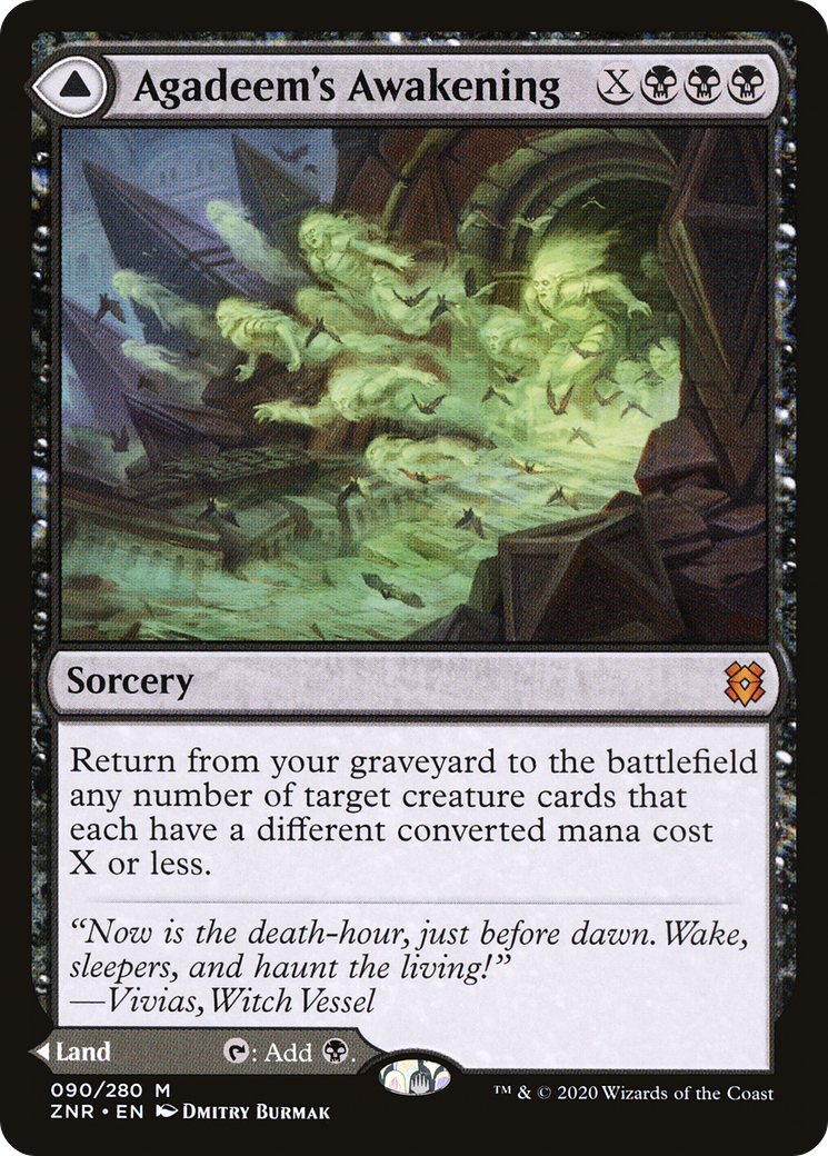 Agadeem's Awakening // Agadeem, the Undercrypt (ZNR-090) - Zendikar Rising Foil - Premium MTG Single from Wizards of the Coast - Just $17.79! Shop now at Game Crave Tournament Store