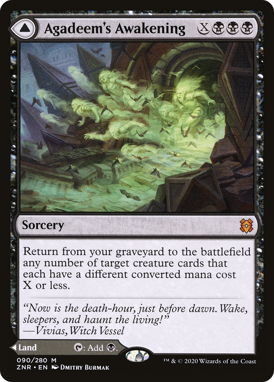 Agadeem's Awakening // Agadeem, the Undercrypt (ZNR-090) - Zendikar Rising Foil - Premium MTG Single from Wizards of the Coast - Just $17.79! Shop now at Game Crave Tournament Store